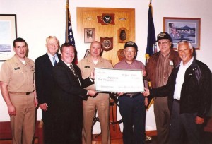 Nick Schneider, Wayne Sieckowski And Ken Shang Presenting Check From The JMA To PNSHA For The Construction of Deterrent Park